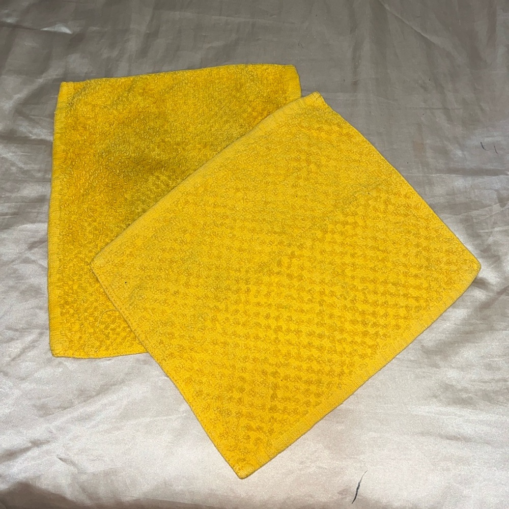 Yellow Bath Towel Rags